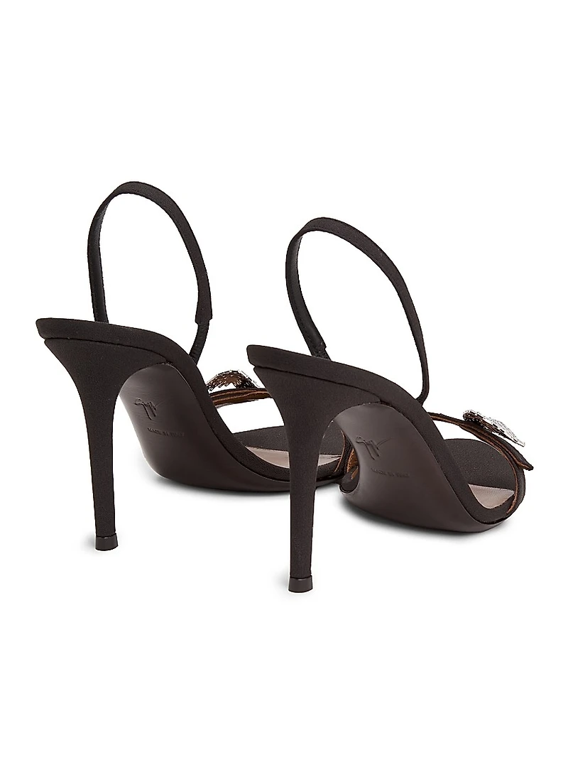 Silk Slingback Sandals