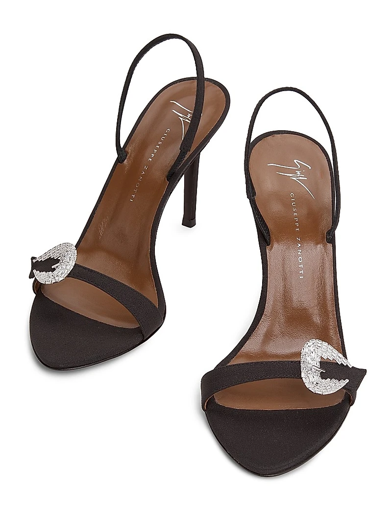 Silk Slingback Sandals