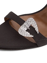 Silk Slingback Sandals