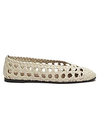 Woven Leather Ballet Flats