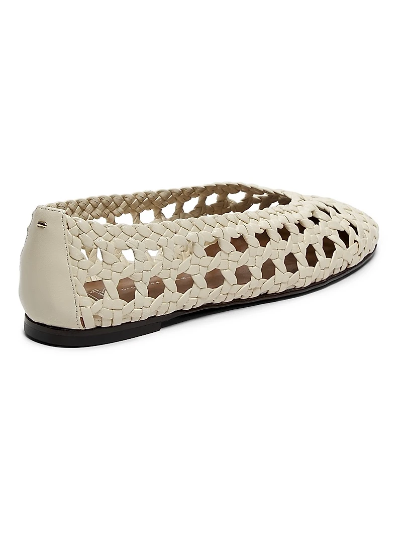 Woven Leather Ballet Flats