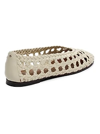 Woven Leather Ballet Flats
