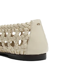 Woven Leather Ballet Flats
