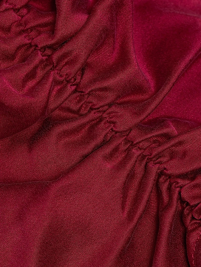 Draped Stretch Silk Minidress