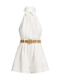 Acacia Linen Halter Romper