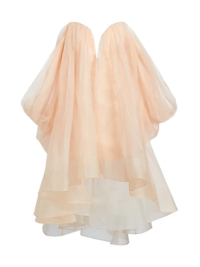 Crush Strapless Tulle Minidress