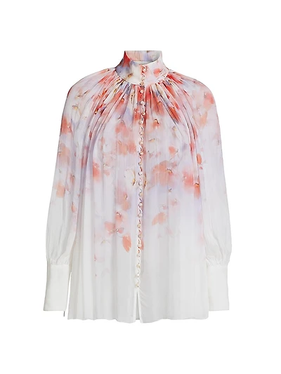 Crush Floral Smocked Shirt