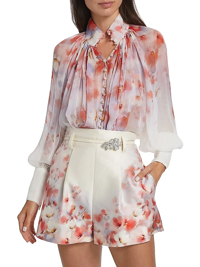 Crush Floral Smocked Shirt