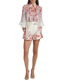 Crush Floral Smocked Shirt