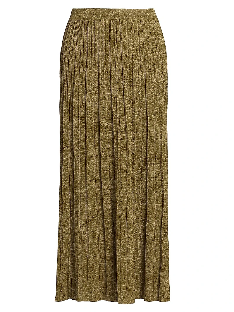Wylie Metallic Knit Midi-Skirt