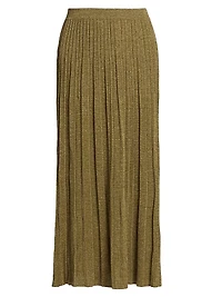 Wylie Metallic Knit Midi-Skirt