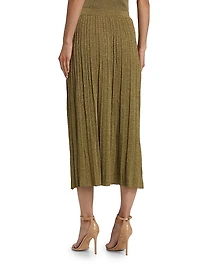 Wylie Metallic Knit Midi-Skirt
