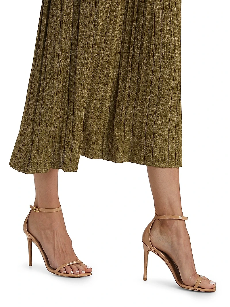 Wylie Metallic Knit Midi-Skirt