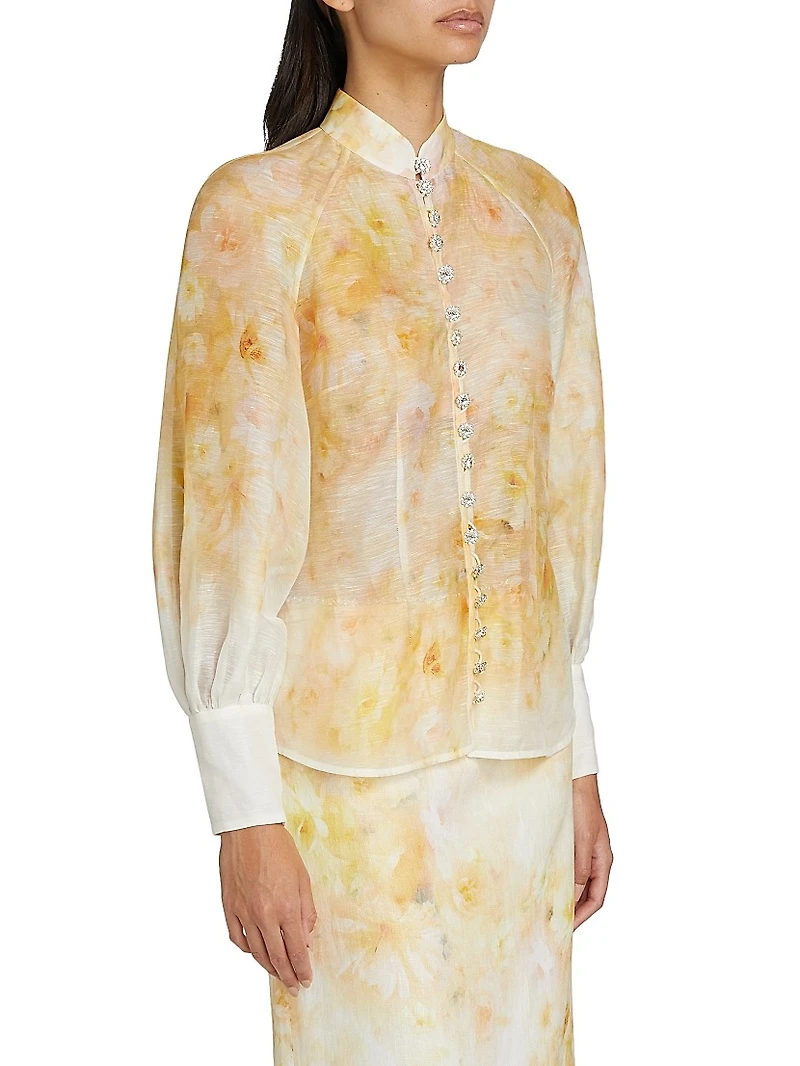 Crush Embellished-Button Shirt