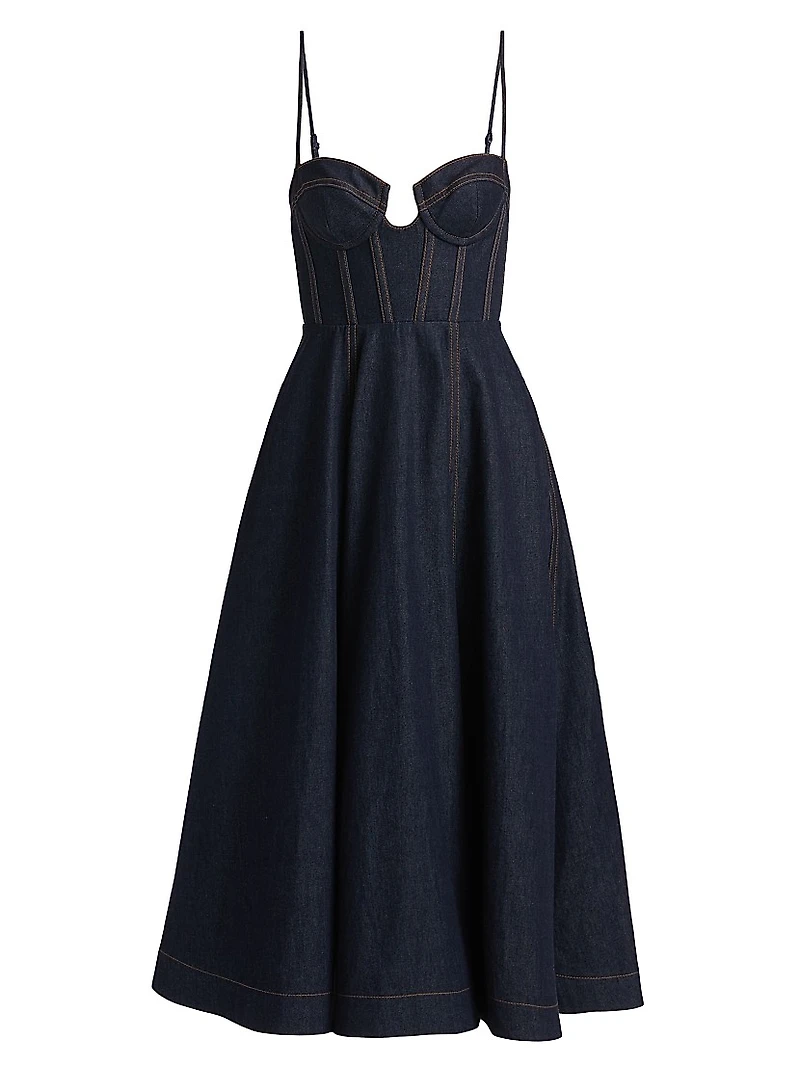 Crush Denim Corset Dress