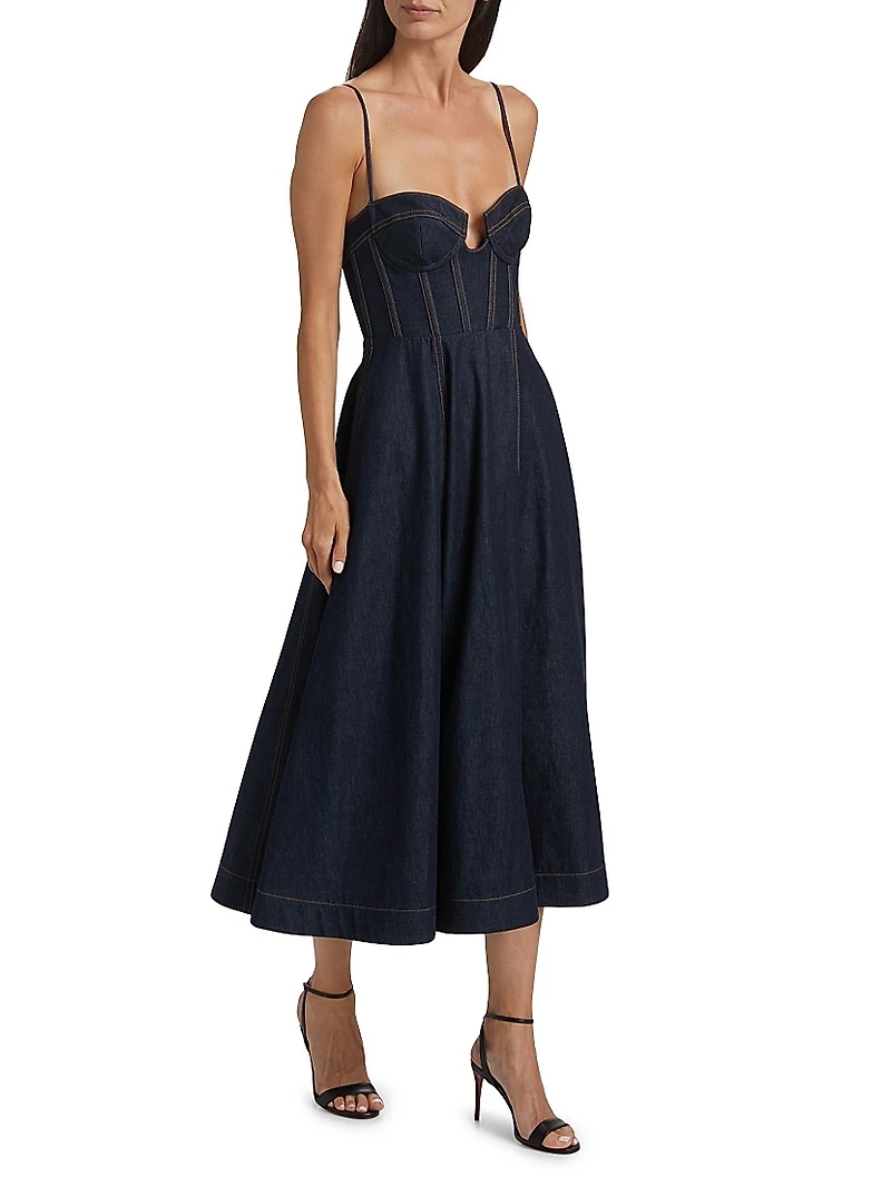 Crush Denim Corset Dress