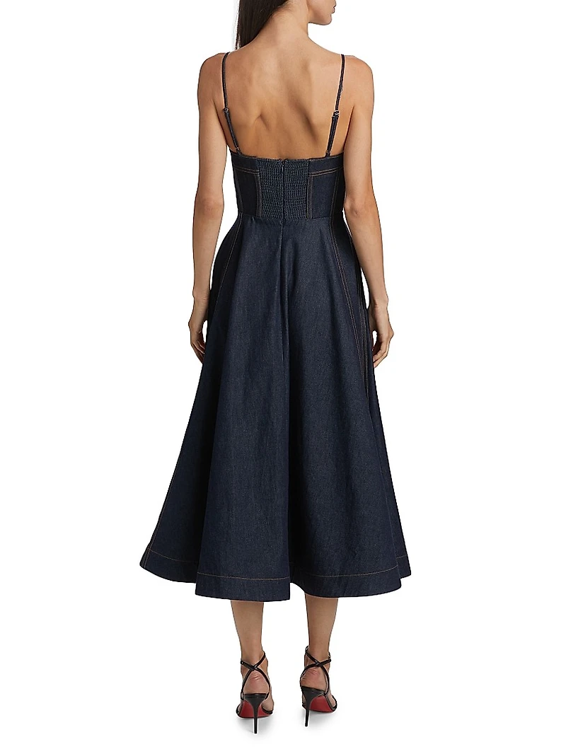 Crush Denim Corset Dress