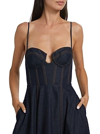 Crush Denim Corset Dress