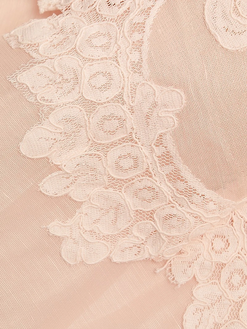 Crush Tiered Lace A-Line Gown