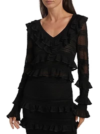 Crush Frilled V-Neck Top