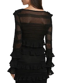 Crush Frilled V-Neck Top