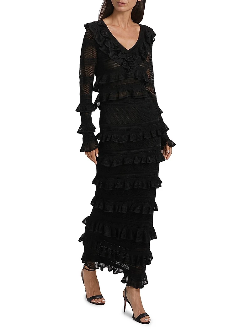 Crush Frilled V-Neck Top