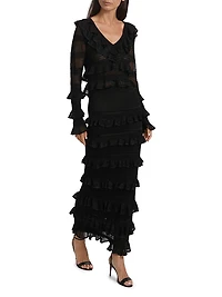 Crush Frilled V-Neck Top