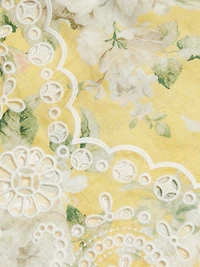 Acacia Broderie Floral Tieneck Minidress
