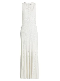 Wylie Pointelle-Knit Tank Maxi Dress