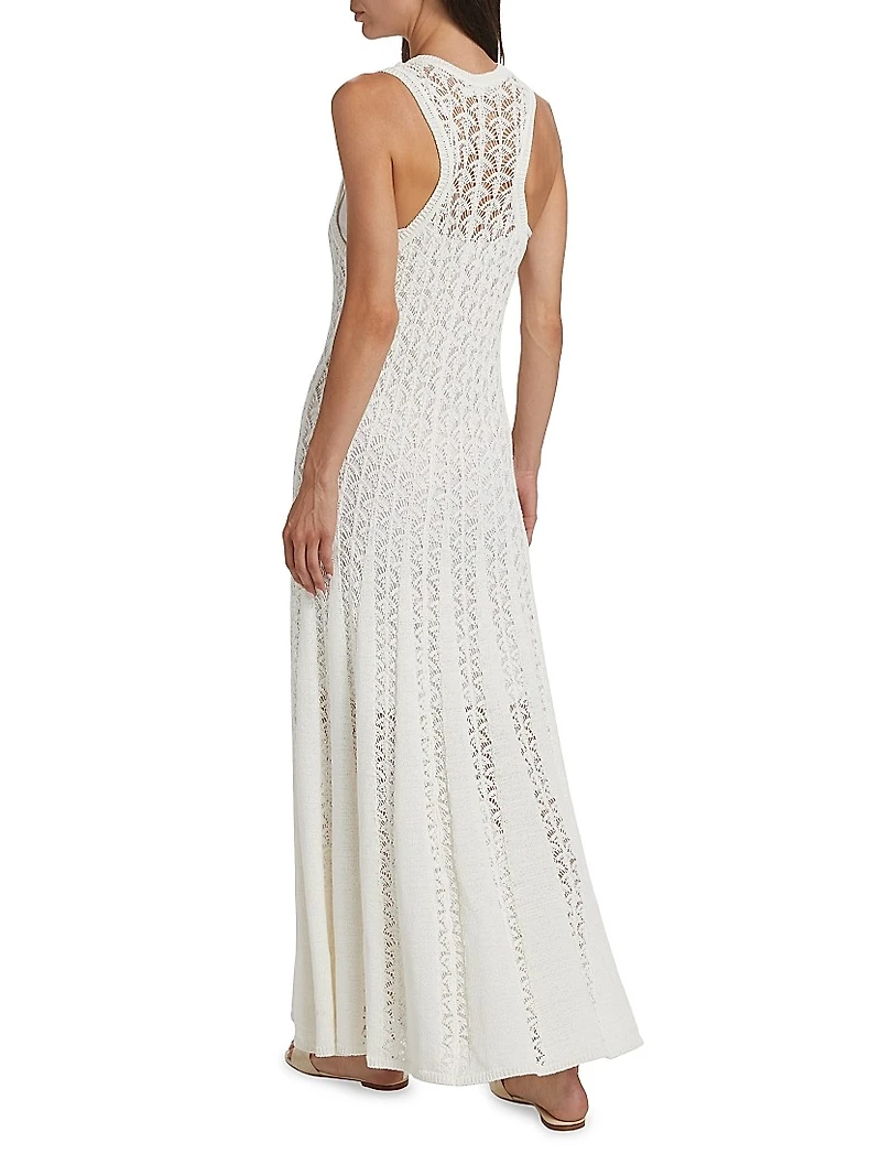 Wylie Pointelle-Knit Tank Maxi Dress