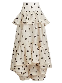 Crush Polka Dot Tiered Maxi Skirt
