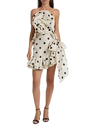Crush Polka Dot Ruffle Minidress