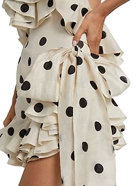 Crush Polka Dot Ruffle Minidress