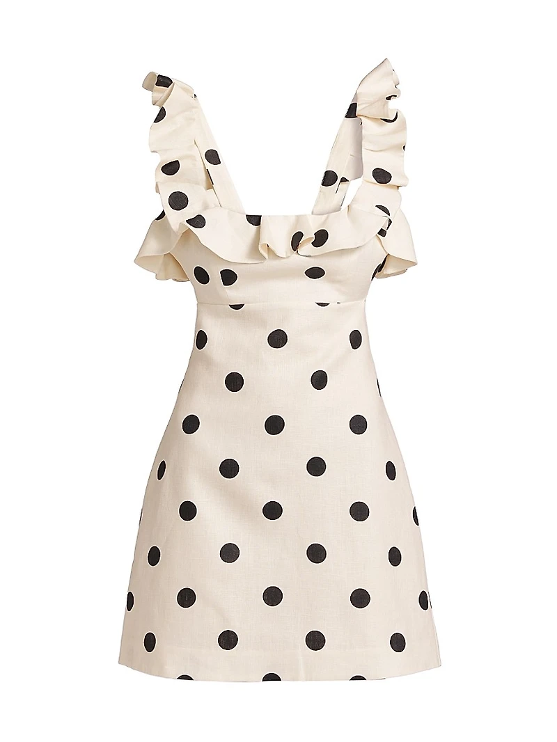 Crush Polka Dot Frill Minidress