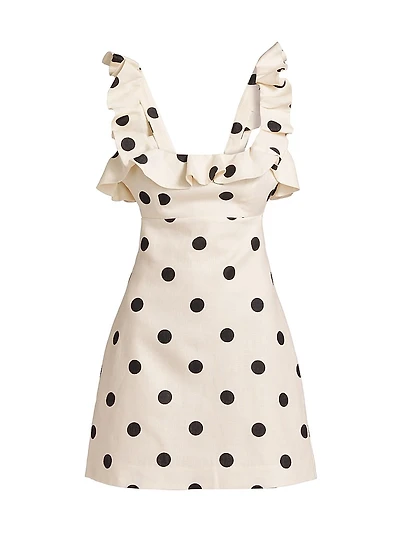 Crush Polka Dot Frill Minidress
