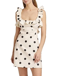Crush Polka Dot Frill Minidress