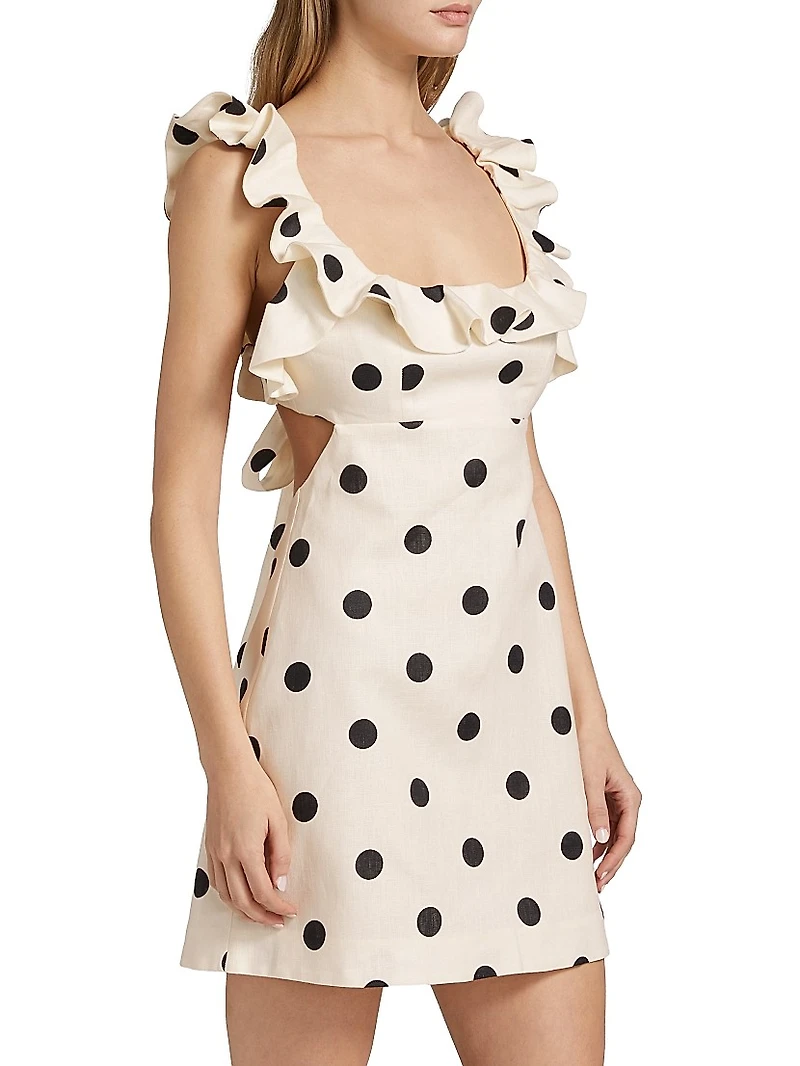 Crush Polka Dot Frill Minidress