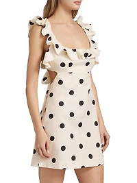 Crush Polka Dot Frill Minidress