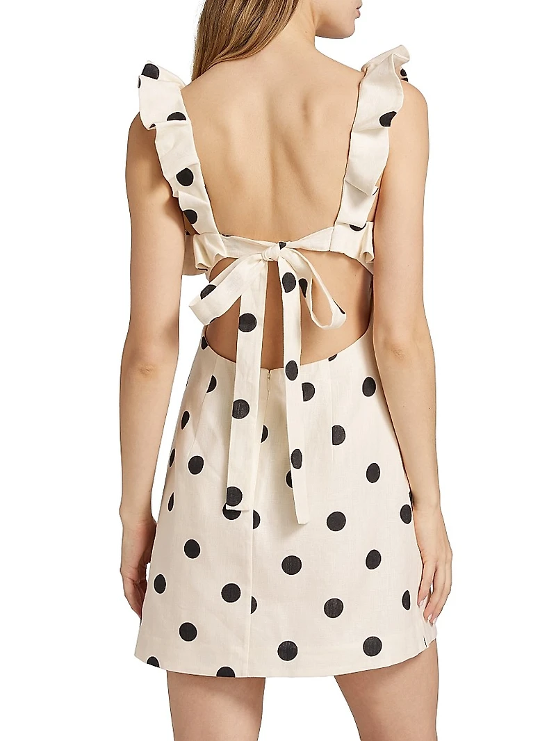 Crush Polka Dot Frill Minidress