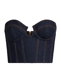Crush Denim Corset Top