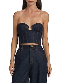 Crush Denim Corset Top