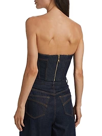 Crush Denim Corset Top