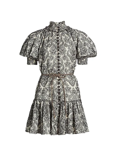 Wylie Lantern Cotton Minidress