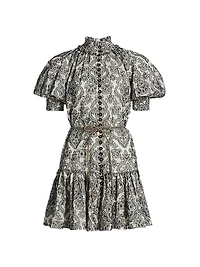 Wylie Lantern Cotton Minidress