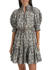 Wylie Lantern Cotton Minidress