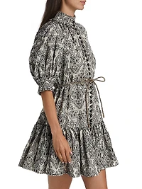 Wylie Lantern Cotton Minidress