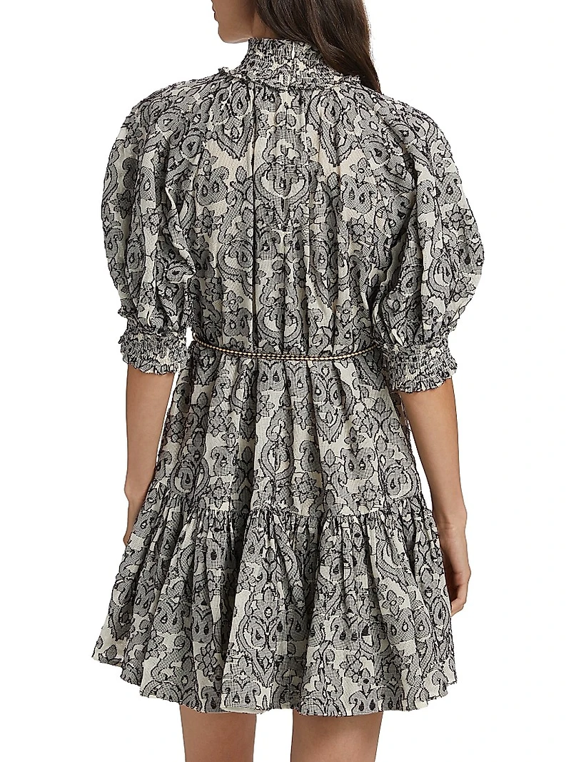 Wylie Lantern Cotton Minidress