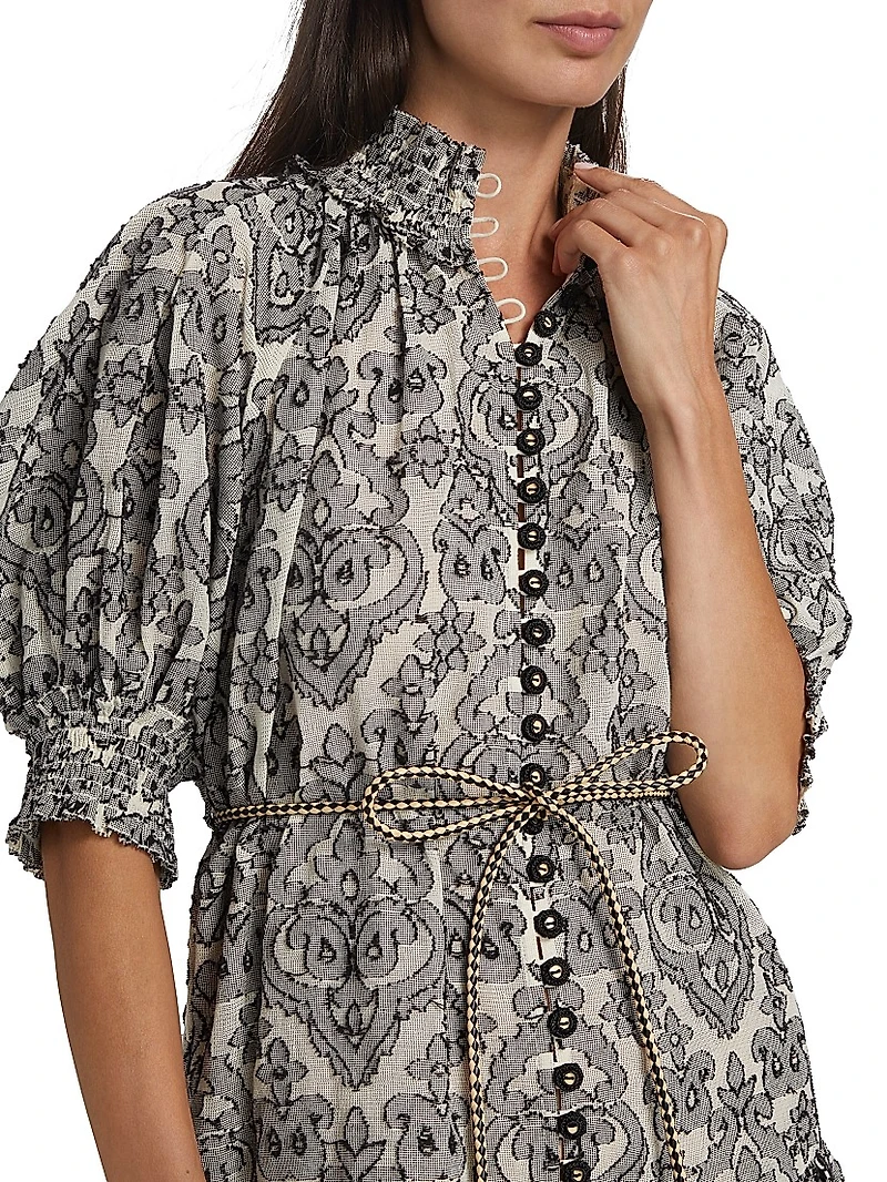 Wylie Lantern Cotton Minidress