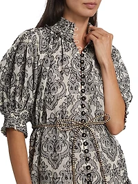 Wylie Lantern Cotton Minidress