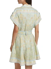 Acacia Linen Mini Shirtdress